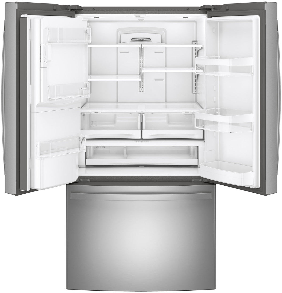 GE Appliances GFE28GYN FS French Door Refrigerator - Stainless Steel — image 2