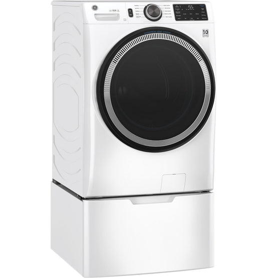 GE GFW550SSNWW White washer, shown on optional pedestal sold separately