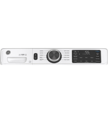 GE GFW550SSNWW White washer, control panel detail