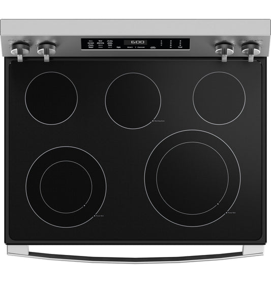 GE Appliances Freestanding Electric Convection Range - Stainless Steel — image 2