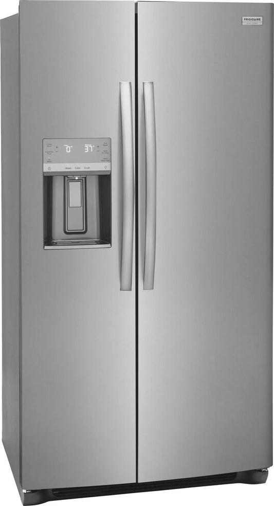 Frigidaire Gallery GRSS2652AF stainless side-by-side refrigerator, exterior view