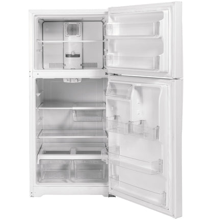 GE Appliances Top-Freezer Refrigerator - White — image 2