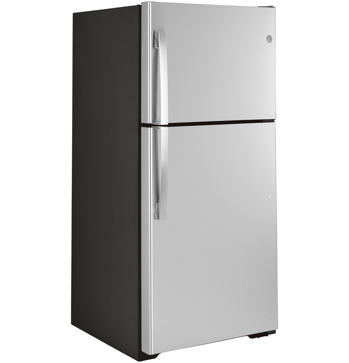 GE Appliances Top-Freezer Refrigerator - Stainless Steel — image 2