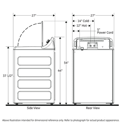 GE Appliances GTW525ACPWB Top Load Washer - White — image 3