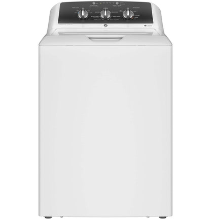 GE GTW525ACWWB white top-load washer, front exterior view