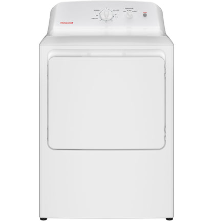 Hotpoint HTX26EASWWW white electric dryer, front view