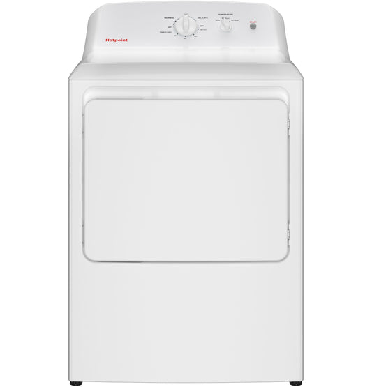Hotpoint HTX26EASWWW white electric dryer, front view