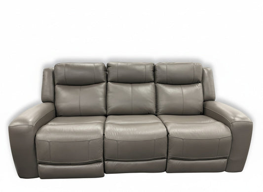 Cheers BU70150HM Gray Leather Dual Power Reclining Sofa