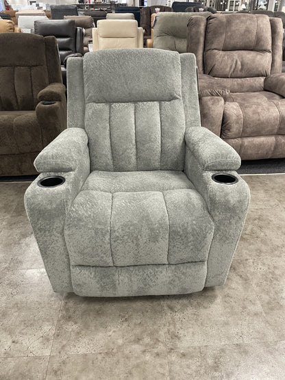 Cheers Light Gray Fabric Swivel Glider Recliner — image 8