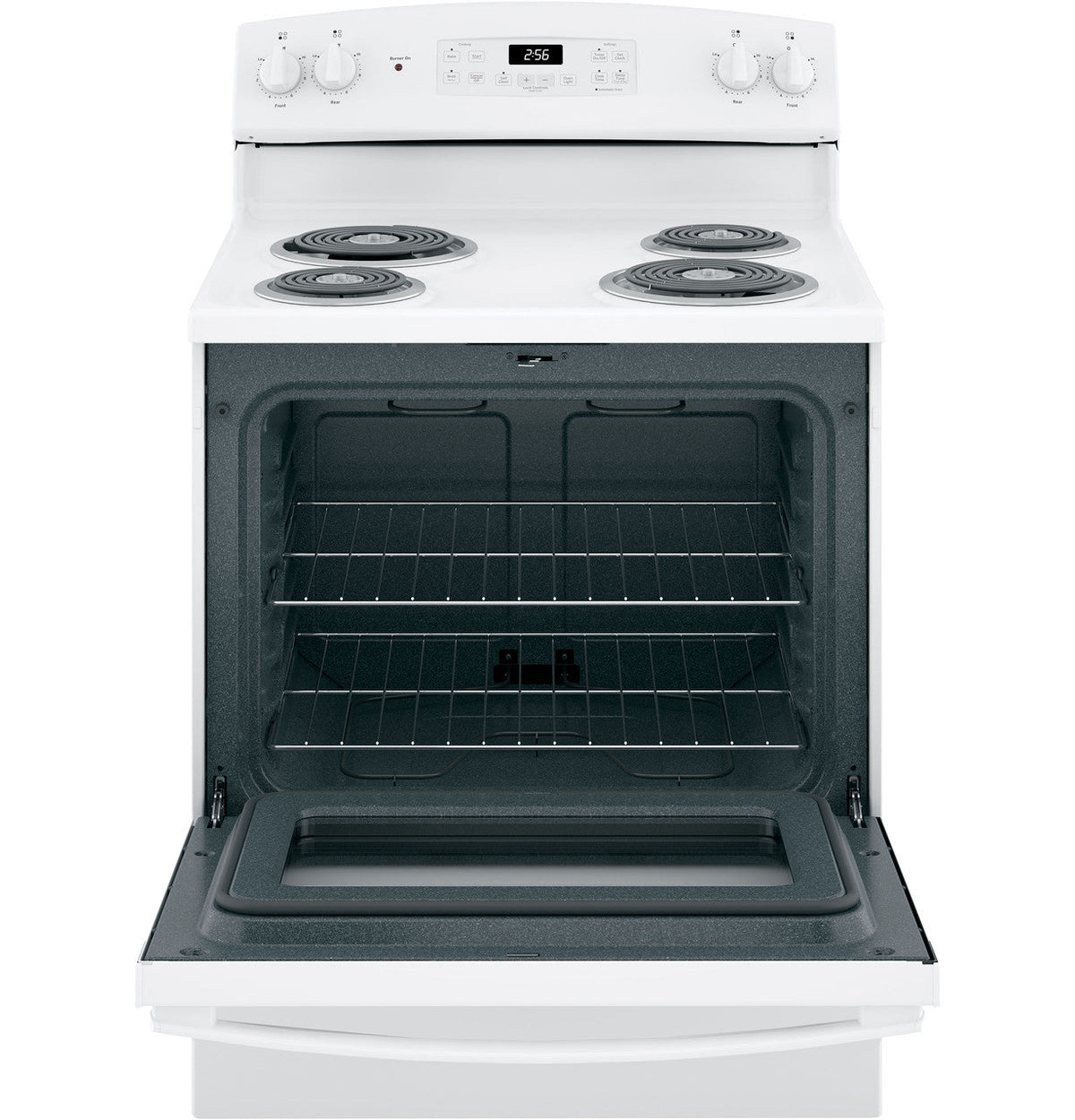 GE Appliances JB256DMWW 30" 4-Burner Coil Top Electric Range - White