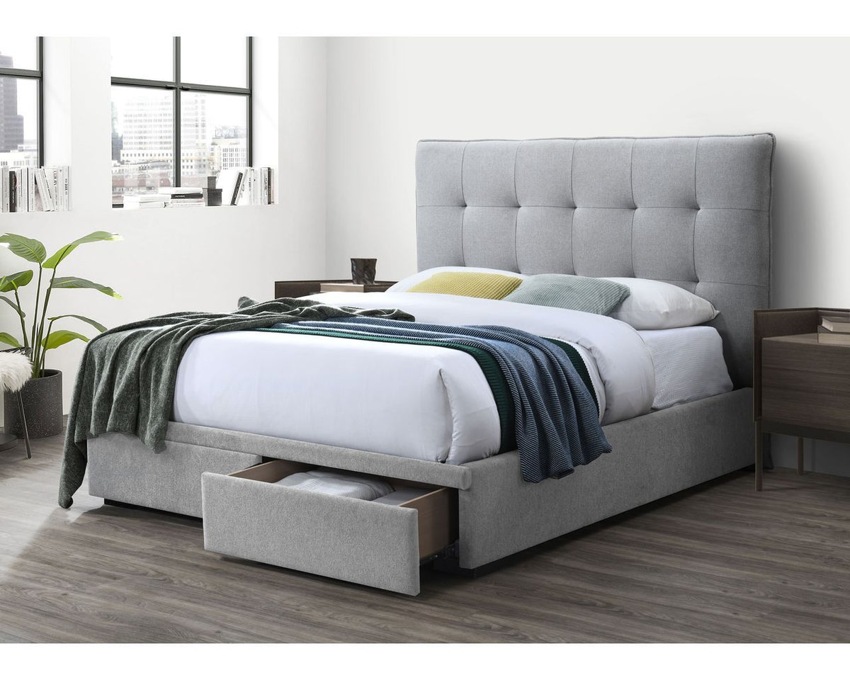 Lifestyle Furniture C9433A Gray collection room setting; this listing is the queen bed