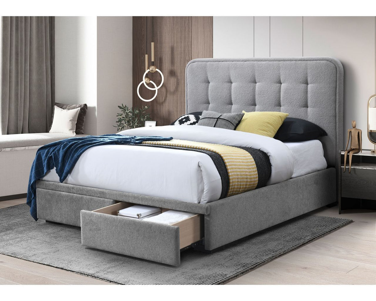 Lifestyle Furniture C9434A Gray collection room setting; this listing is the queen bed