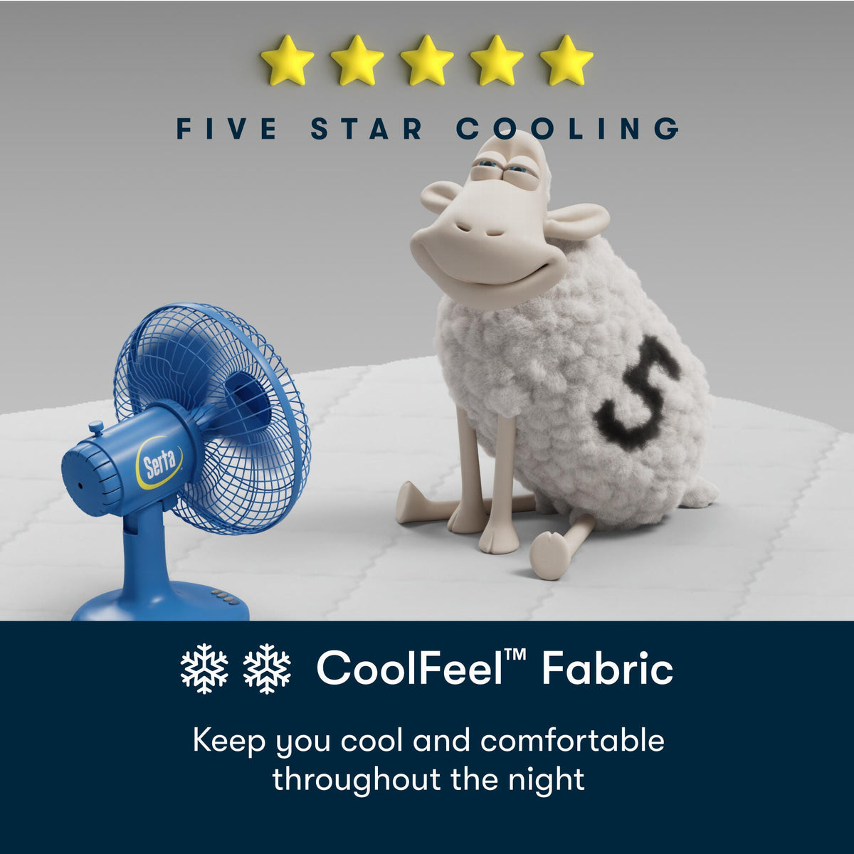 Breathable cover fabric on the Serta Perfect Day mattress