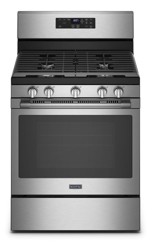 Maytag MGR7700LZ gas range, stainless closed-front exterior