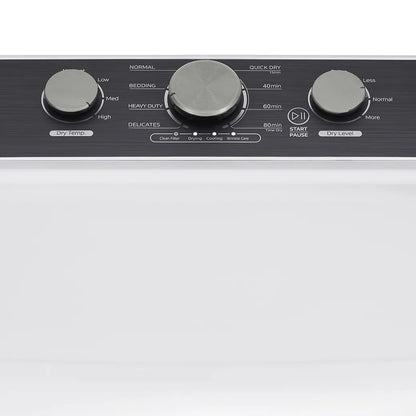 Midea MLTE41N1BWW electric dryer, control panel detail