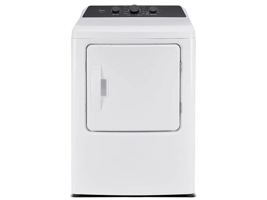 Midea MLTE41N1BWW white electric dryer, front exterior view