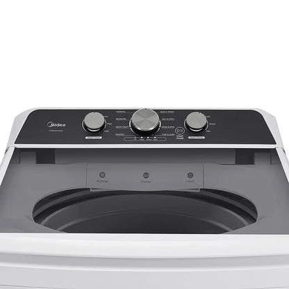 Midea MLTW41A1BWW top-load washer, control panel detail