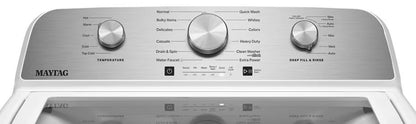 Maytag MTW5205TW top-load washer control panel detail