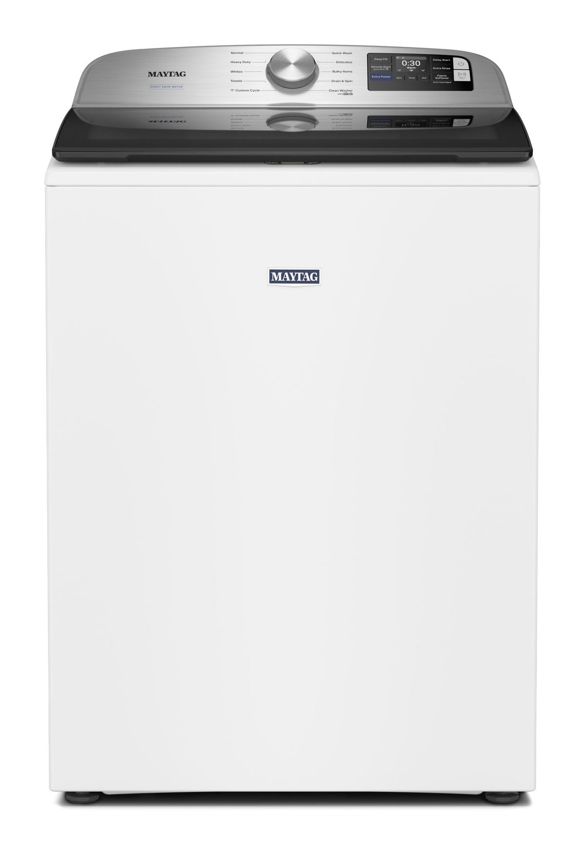 Maytag MTW6200RW white top-load impeller washer, front exterior
