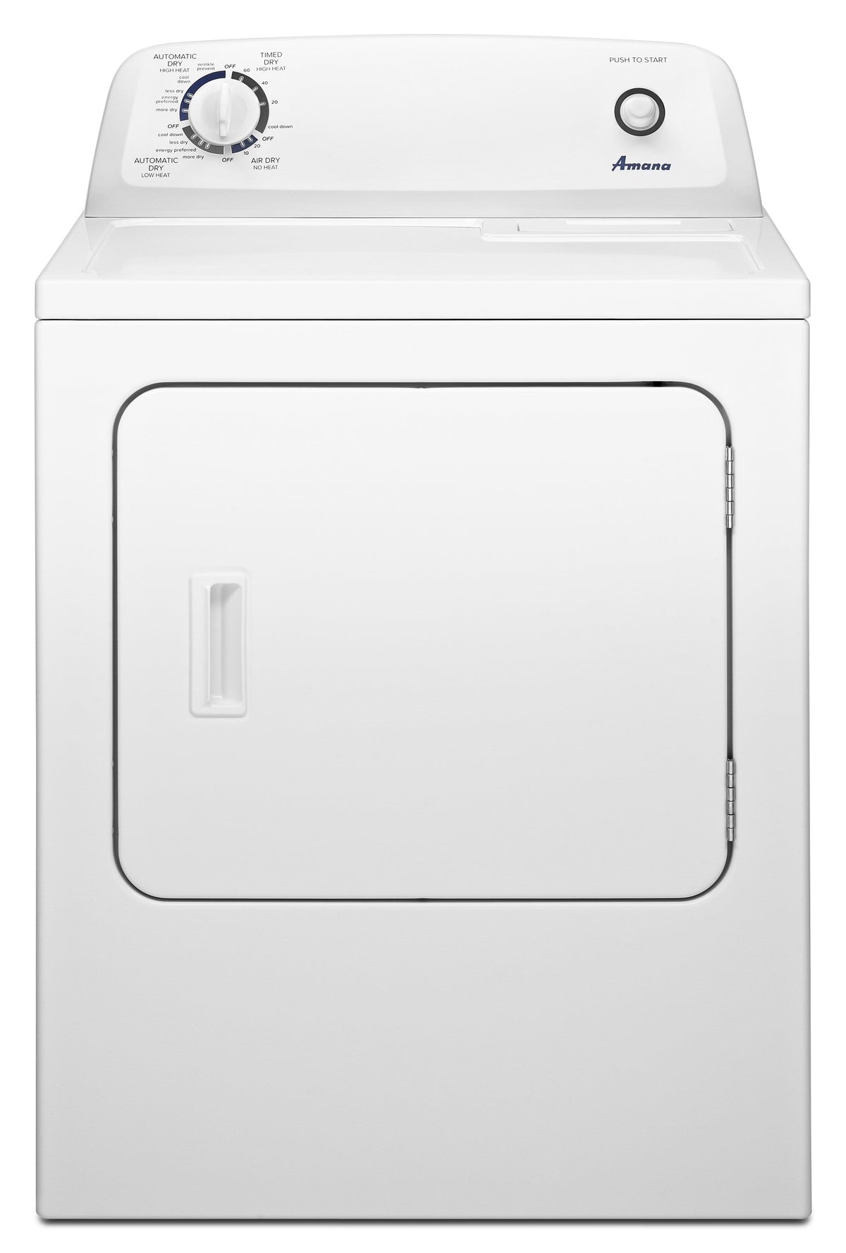 Amana NED4655EW white electric dryer - one of the two appliances included in this pair