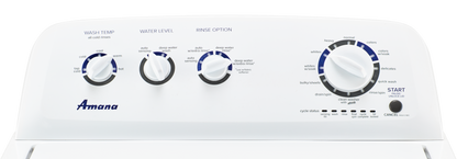 Amana NTW4519JW washer control panel detail