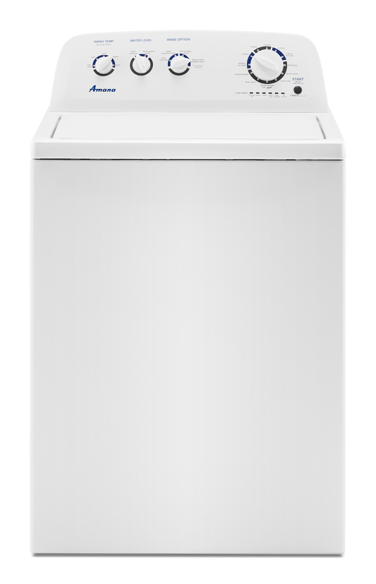 Amana NTW4519JW white top-load washer, front view