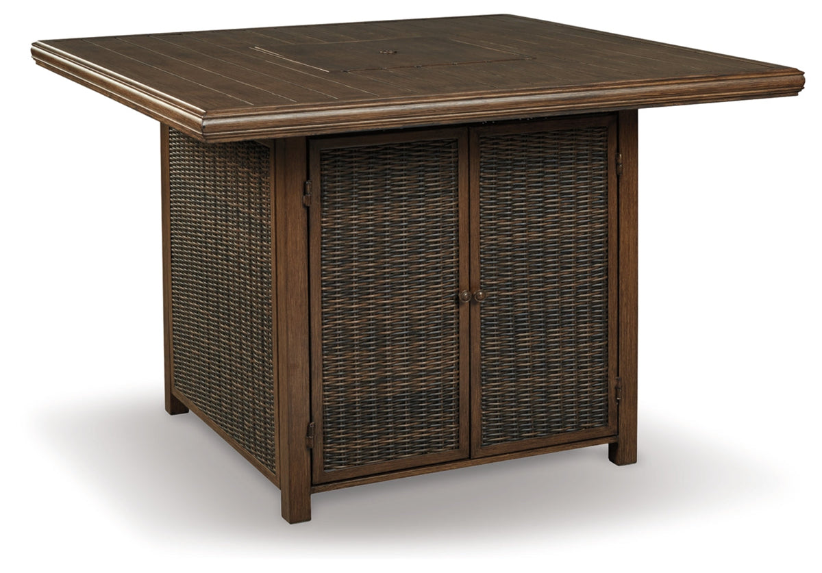 Ashley Paradise Trail Bar Table with Fire Pit