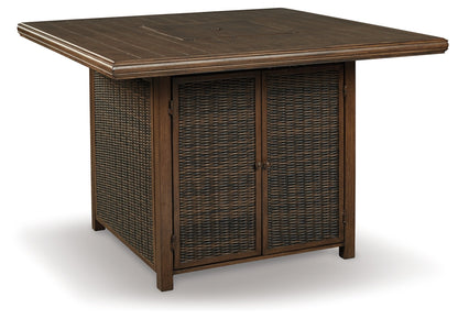 Ashley Paradise Trail Bar Table with Fire Pit