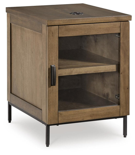 Ashley Furniture Torlanta Medium Brown Chair Side End Table