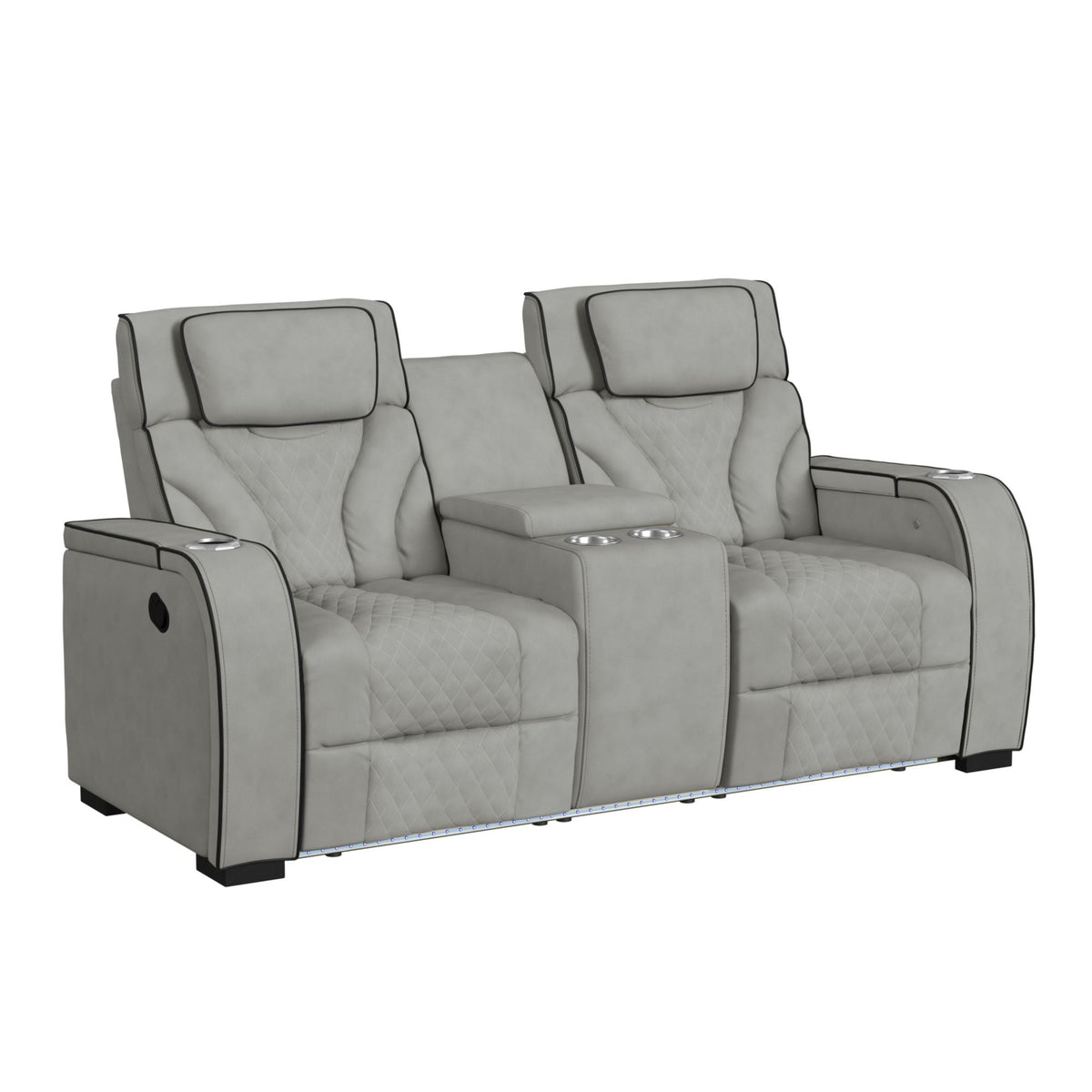 Elements International Blitz Simba Taupe reclining loveseat