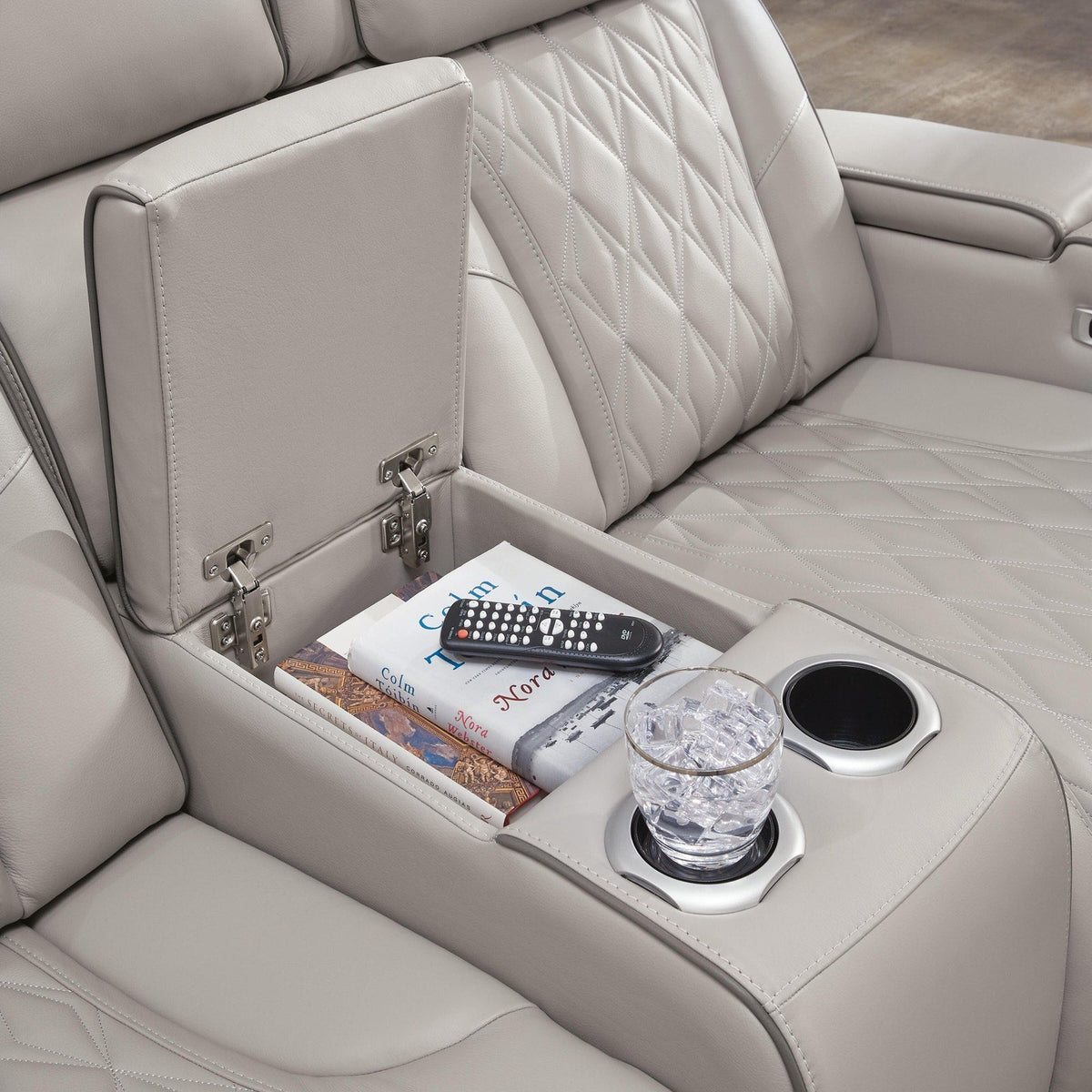 Ashley Boyington U2710518 loveseat center console with cup holders and storage