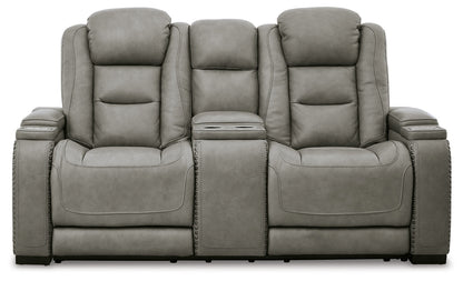 Ashley The Man-Den Power Reclining Loveseat with Console