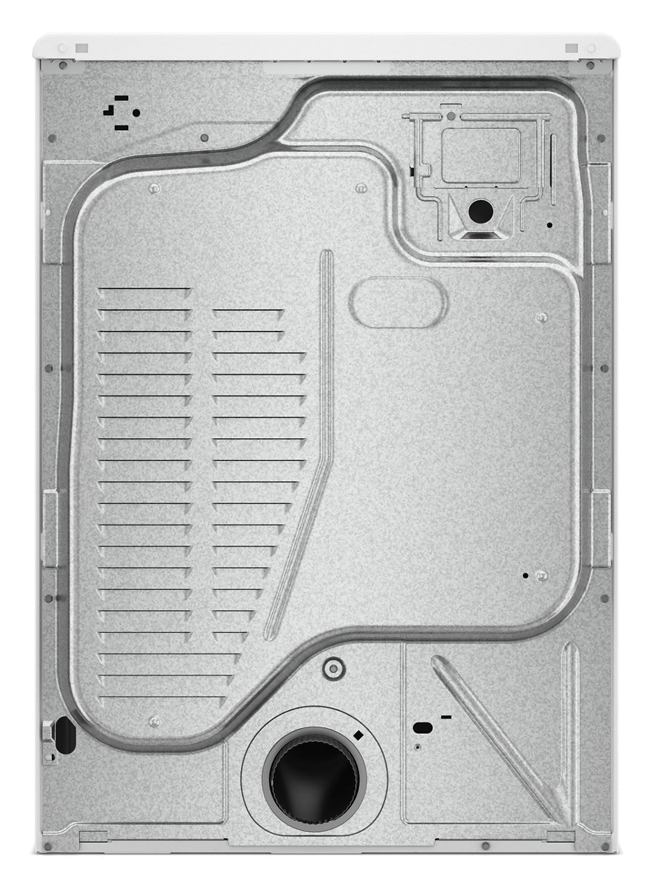 Whirlpool WED4720RW white dryer, rear vent view