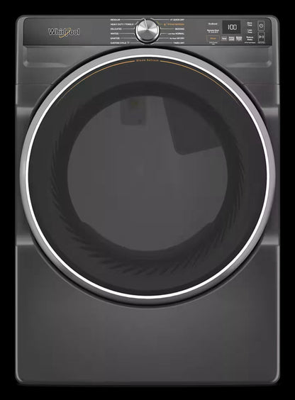 Whirlpool WED6720RU electric dryer, Volcano Black front view # finish_volcano black