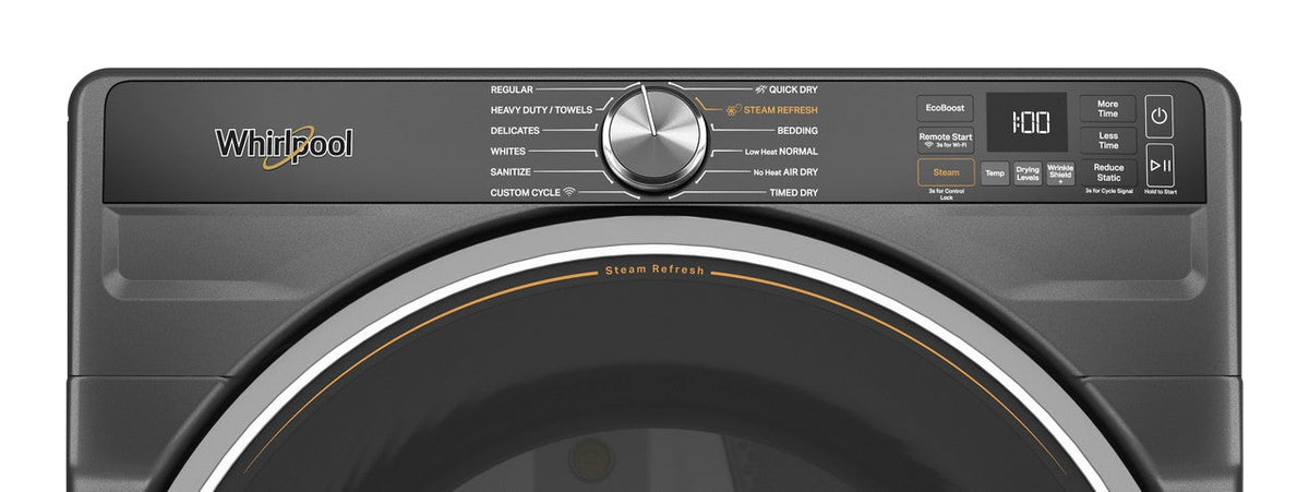 Whirlpool WED6720RU Volcano Black dryer control panel # finish_volcano black