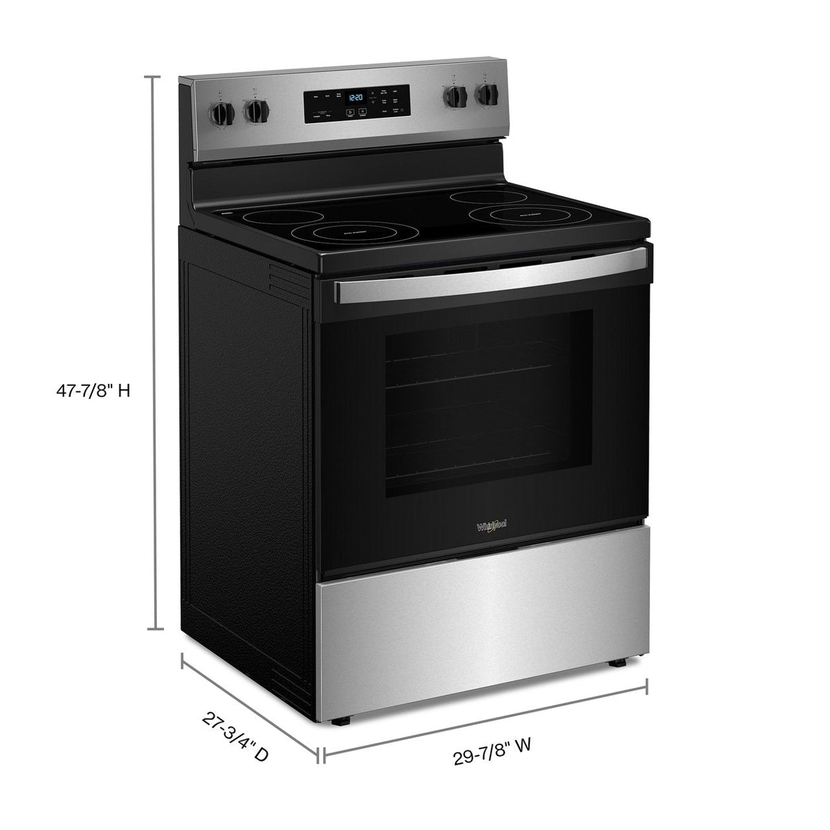 Whirlpool WFES3030RS stainless closed-front exterior