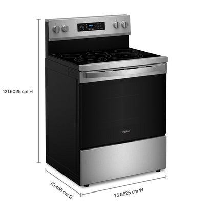 Whirlpool 5.3 Cu. Ft. Electric Range (WFES5030RZ) - Stainless Steel — image 4