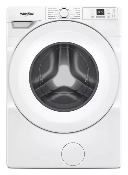 Whirlpool WFW4720RW white washer, front exterior