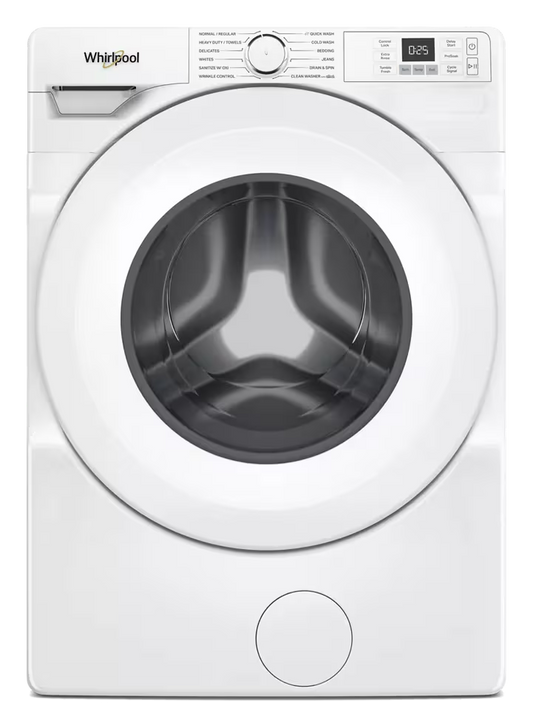Whirlpool WFW4720RW white washer, front exterior