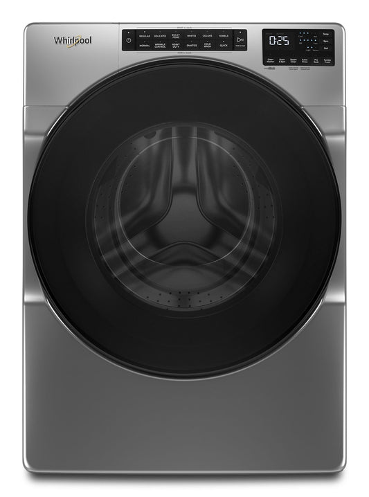 Whirlpool WFW5605MC Chrome Shadow front-load washer, front exterior