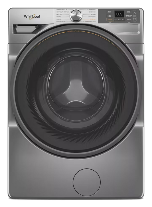 Whirlpool WFW5720RR Radiant Silver washer, front exterior