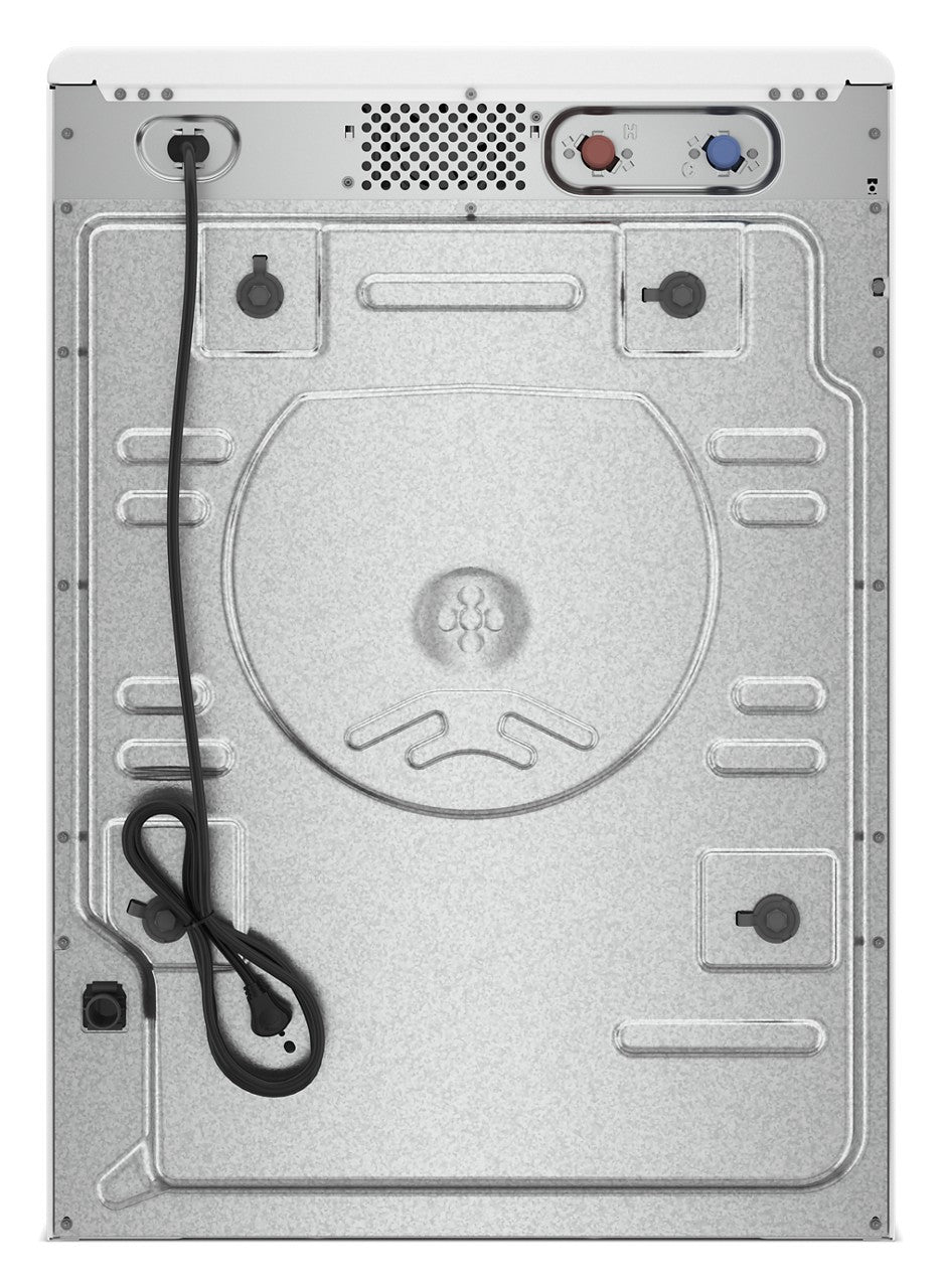 Whirlpool WFW5720RR Radiant Silver washer, rear connection view