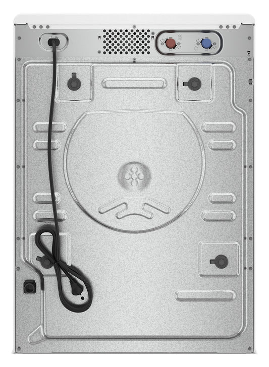 Whirlpool WFW5720RR Radiant Silver washer, rear connection view