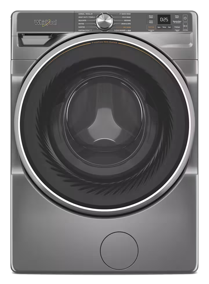 Whirlpool WFW6720RR Radiant Silver washer, front exterior