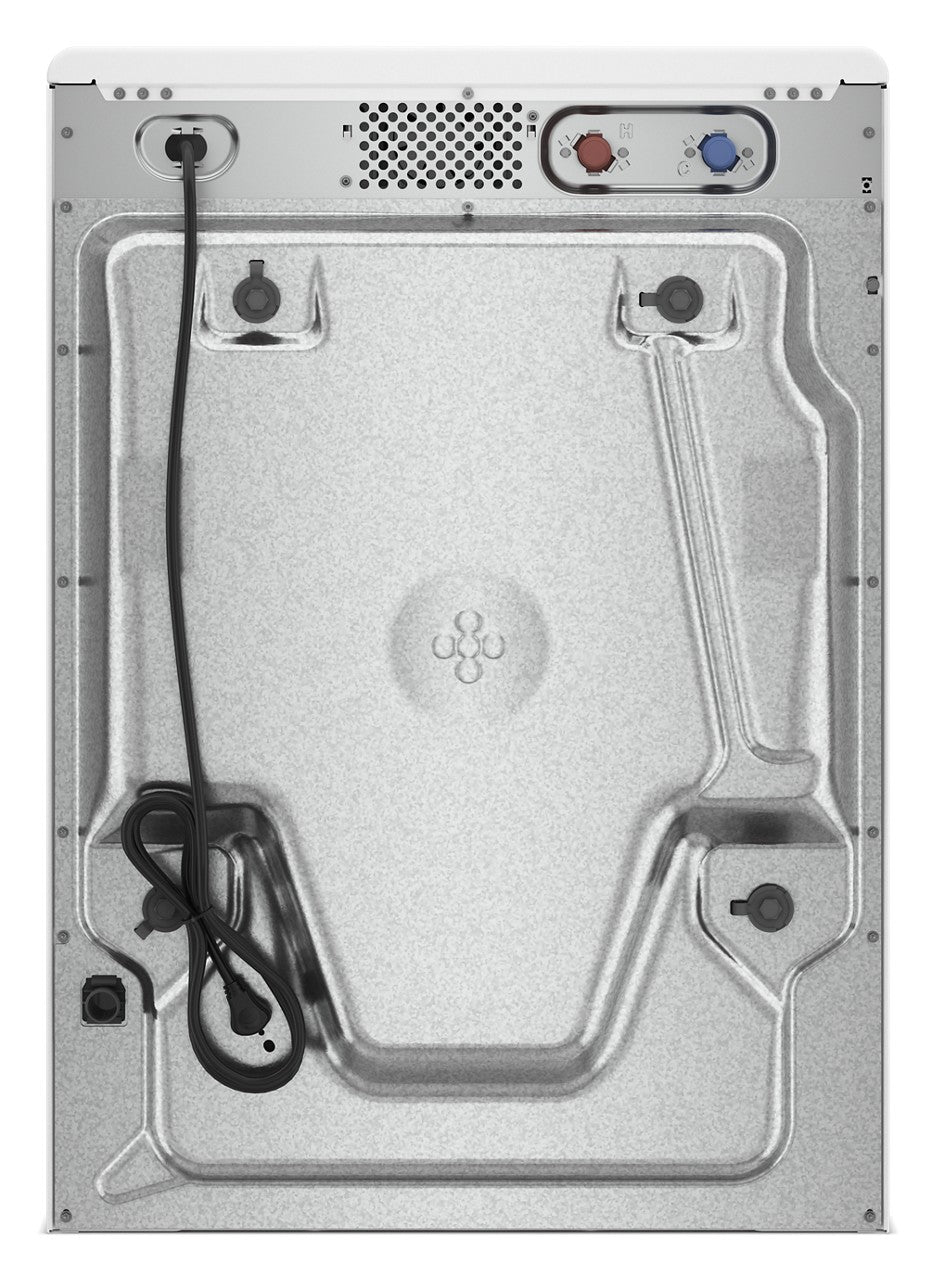 Whirlpool WFW6720RR Radiant Silver washer, rear connection view