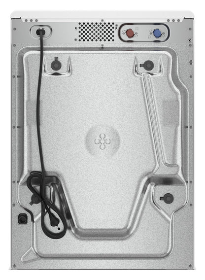 Whirlpool WFW6720RR Radiant Silver washer, rear connection view