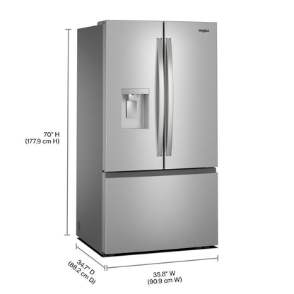 Whirlpool 30 Cu. Ft. French Door Refrigerator (WRFF3536SZ) - Stainless Steel