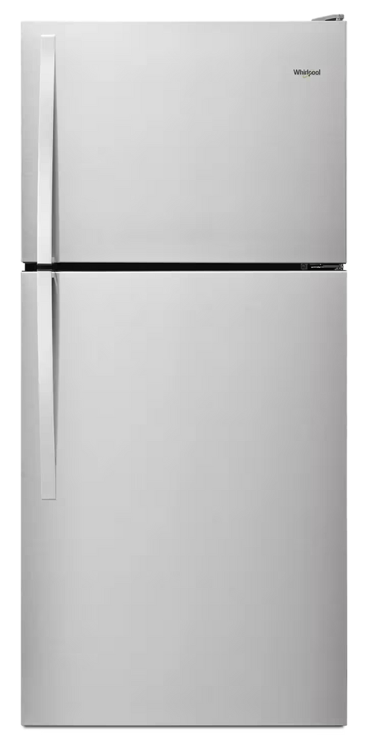Whirlpool WRT318FZDM stainless refrigerator, front exterior