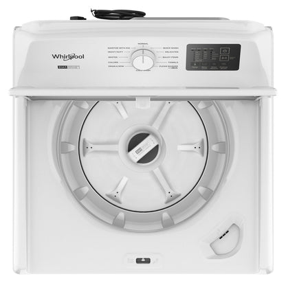 Whirlpool WTW4107SW white washer, washer with lid open