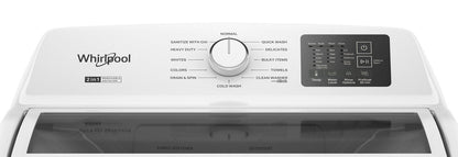 Whirlpool WTW4307SW white washer, control panel detail